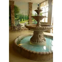 Casa Padrino Barock Garten Deko Springbrunnen Beige 181 x