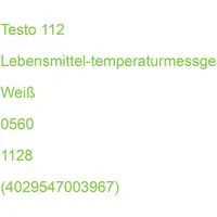 TESTO 112 Lebensmittel-Temperaturmessgerät weiß