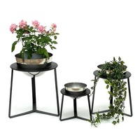 DanDiBo Ambiente DanDiBo Blumenhocker Metall mit Topf Schwarz Silber