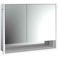 EMCO loft Unterputz-Lichtspiegelschrank 979805209 800x733mm, Unterfach, LED, 2-türig, breite