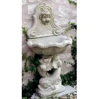 Casa Padrino Jugendstil Wandbrunnen Antik Stil Weißgrau 43 x