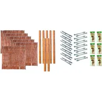 Tetzner & Jentzsch Weidenzaun 1143 x 180 cm Braun/Stahl