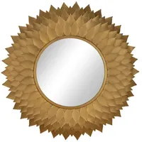 KUNSTLOFT Wandspiegel, Gold, Metall, 94x94x4 cm, Spiegel, Wandspiegel