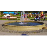 Casa Padrino Barock Springbrunnen Umrandung Beige Ø 600 x
