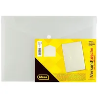 IDENA Versandtasche aus Kunststoff Druckknopfverschluß Transluzent DIN C4