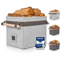 Oakage OAKAGE® Holzkorb für Kaminholz Groß [Integrierter Metallrahmen für