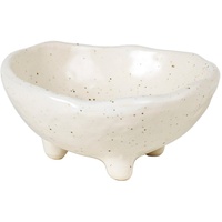 Broste Copenhagen NORDIC VANILLA Schale mit Füßen 3,5 cm