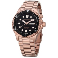 Riedenschild RS8000-04, Taucheruhr IP-rose 100ATM Silikon-/Edelstahlband 46 mm,