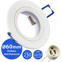 Maxkomfort GmbH MAXKOMFORT Einbaustrahler IP20 mit GU10 Fassung rund