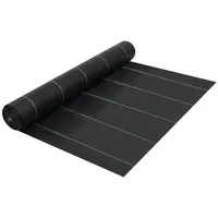 VidaXL Unkrautfolie Schwarz 2x25 m PP