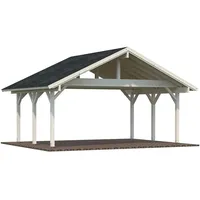 Palmako Doppelcarport Robert 6,35 x 5,10 m transparent inkl.