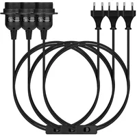 Kwmobile 3x E27 Lampenfassung mit Schalter - E27 Fassung