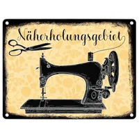 Speecheese Näherholungsgebiet witziges Metallschild in 15x20 cm für alle