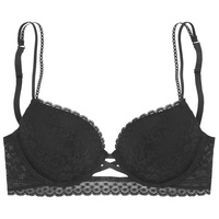 VIVANCE Push-up-BH Viola mit Spitze aus anteilig recyceltem Polyamid,
