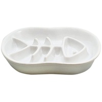 Nobby 82454 Anti-Schling-Napf Fish weiß 22,5 x 17 x