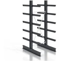 Stier Kragarmregal schraubbar doppelseitig 1 Feld mit 5 Ebenen