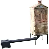 QLS Handels Räucherkammer Holz Räucherofen Räucherschrank Zwei Kammer Garten