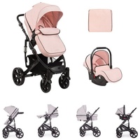 KIKKABOO Kombikinderwagen 3 in 1 Beloved Babywanne Autositz Wickeltasche