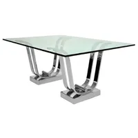 Casa Padrino Luxus Esstisch Silber 220 x 120 x