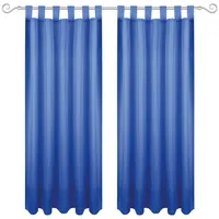 Bestgoodies Dekoschal Ellen Schlaufen 140x175 cm Blau, blickdichter Vorhang,
