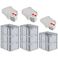 Proregal SuperSparSet 8x Eurobox NextGen Grip mit Scharnierdeckel und