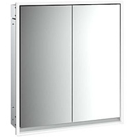 EMCO loft Unterputz-Lichtspiegelschrank 979805105 600x733mm, LED umlaufend, 2-türig, aluminium/Spiegel