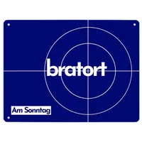 Speecheese Bratort Metallschild XL in 21x28 cm mit Spruch: