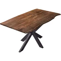 Möbelliebling Esstisch Baumkante massiv Akazie nussbaum 200 x 100