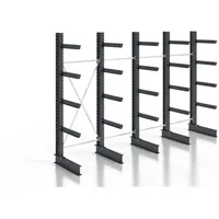 Stier Kragarmregal schraubbar einseitig 4 Felder mit 4 Ebenen