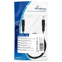 MediaRange Audiokabel 2x 3.3mm Klinkenstecker 1.5m Schwarz
