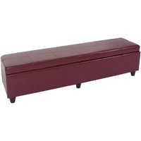Mendler Bank Sitzbank mit Aufbewahrung Kriens XXL, Kunstleder, 180x45x45cm