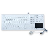 Exone MEDITAST T1TPW Silikontastatur mit Touchpad (IP68, weiß)