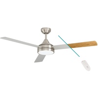 EGLO Sesimbra 132 cm Deckenventilator nickel matt/milky mit Licht