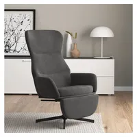 VidaXL Relaxsessel mit Fußstütze Dunkelgrau Samt