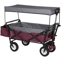 Woltu Bollerwagen faltbar mit Dach Fuschia