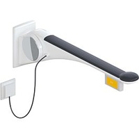 Hewi 802 LifeSystem Stützklappgriff 802.50.47060GU 750, weiß hochglanz/anthrazit matt,