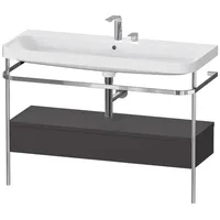 Duravit „Happy D.2 Plus“ Möbelwaschtisch c-shaped mit Metallkonsole, bodenstehend,