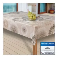 Laro Tischdecke Wachstuch-Tischdecken Abwaschbar Mandala beige braun rechteckig braun