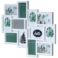 Levandeo Bilderrahmen Collage weiß 12 Fotos 12 St.