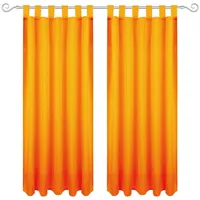 Bestgoodies Dekoschal Ellen Schlaufen 140x175 cm Hellorange, blickdichter Vorhang,
