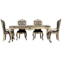 Casa Padrino Luxus Barock Esstisch Antik Gold / Schwarz
