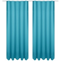 Bestgoodies Dekoschal Ellen Universalband 140x145 cm Türkis, blickdichter Vorhang