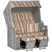 SonnenPartner Natur24 Strandkorb Rustikal 34Z XL Gartenstrandkorb 2-Sitzer Pinie