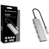 Conceptronic HUBBIES16G 4-Port USB 3.2 Gen-2 Hub, 10Gbps, USB-C