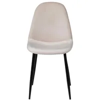 VCM ebuy24 Polar Esszimmerstuhl Velour beige.