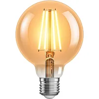 Ledscom.de E27 LED Leuchtmittel, G95, extra warmweiß (2500 K),