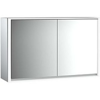 EMCO loft Aufputz-Lichtspiegelschrank 979805120 1300x733mm, LED, 2-türig, aluminium/Spiegel