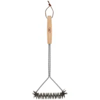 Esschert Design Grillbürste breit mit Griff & Edelstahl
