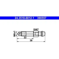 ATE Entlüfterschraube/-ventil 24.3518-0012.1