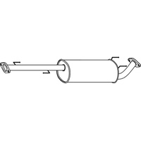 VEGAZ Endschalldämpfer TOYOTA TS-350 1742030250 Endtopf,Auspuff Endtopf,Nachschalldämpfer,ESD